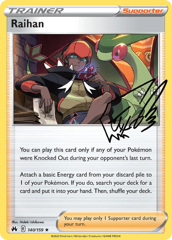 Raihan #140 Crown Zenith Pokemon card