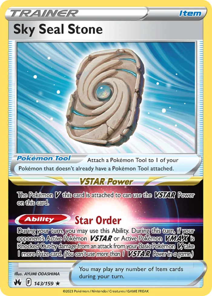 Sky Seal Stone #143 Crown Zenith Pokemon card