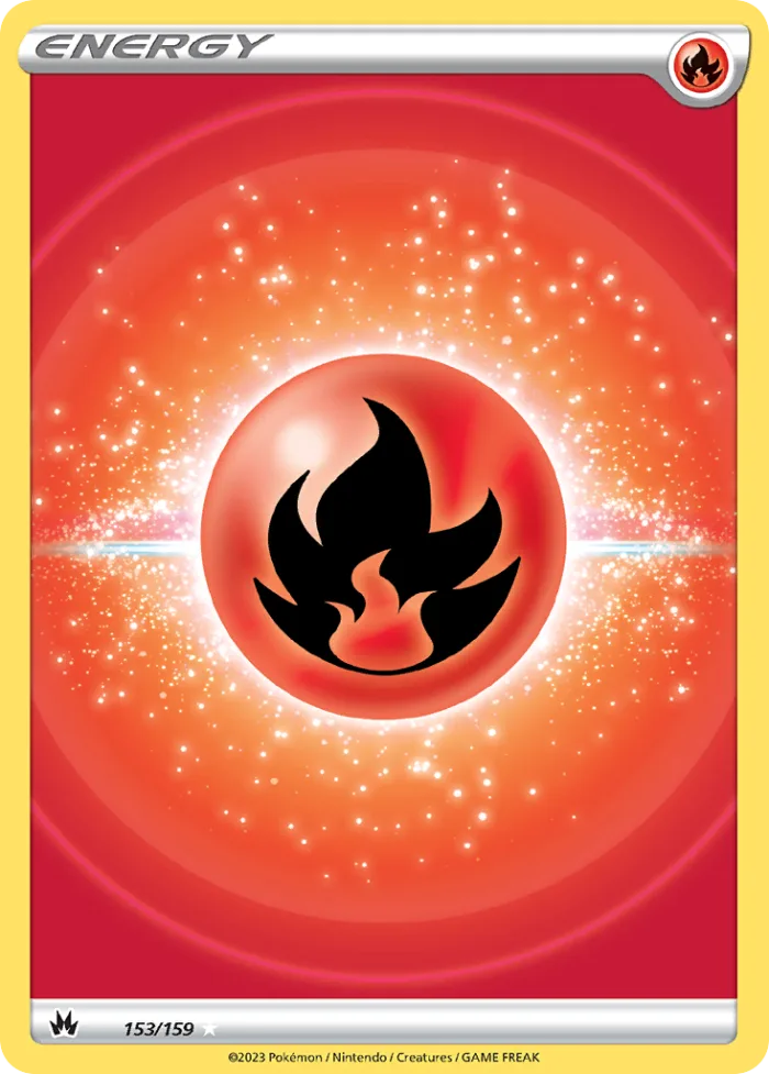 Fire Energy #153 Crown Zenith Pokemon card