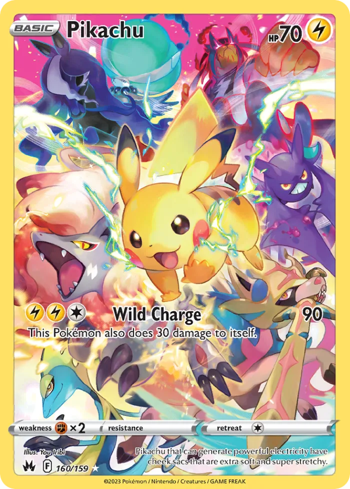 Pikachu #160 Crown Zenith Pokemon card