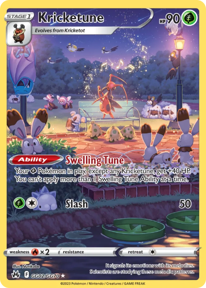Kricketune #GG02 Crown Zenith Pokemon card