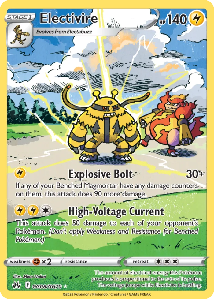 Electivire #GG08 Crown Zenith Pokemon card