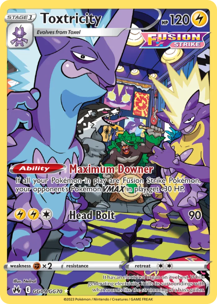 Toxtricity #GG09 Crown Zenith Pokemon card