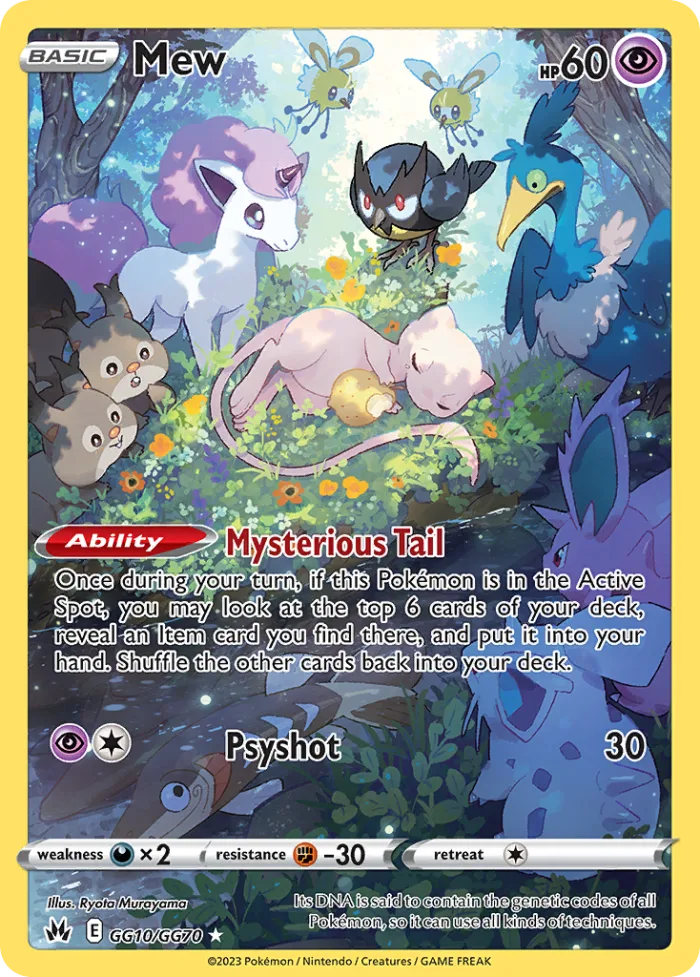 Mew #GG10 Crown Zenith Pokemon card