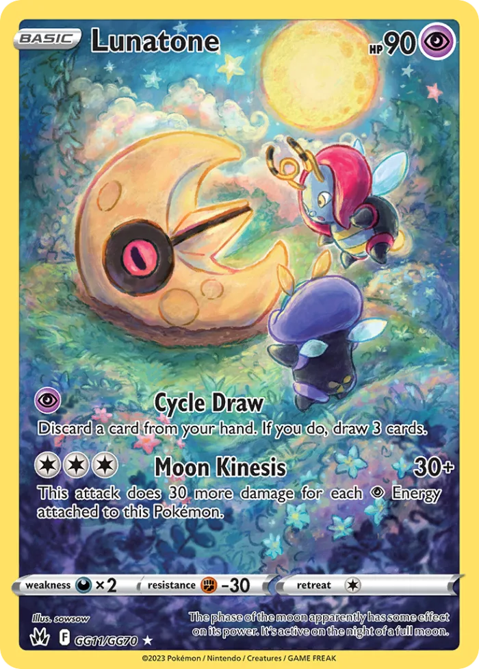 Lunatone #GG11 Crown Zenith Pokemon card