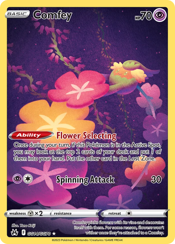 Comfey #GG14 Crown Zenith Pokemon card