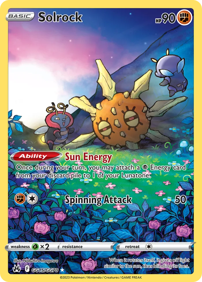 Solrock #GG15 Crown Zenith Pokemon card