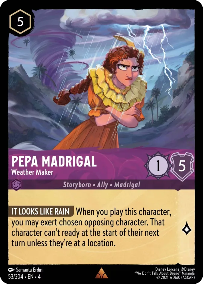 Pepa Madrigal #53 Ursula's Return Disney Lorcana card