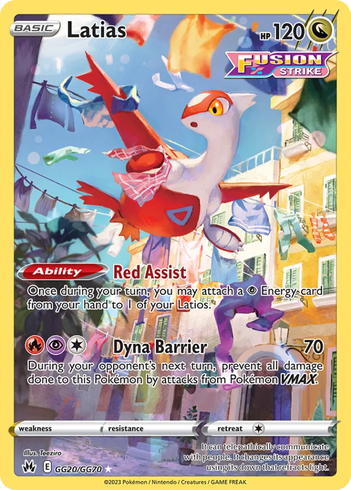 Latias #GG20 Crown Zenith Pokemon card