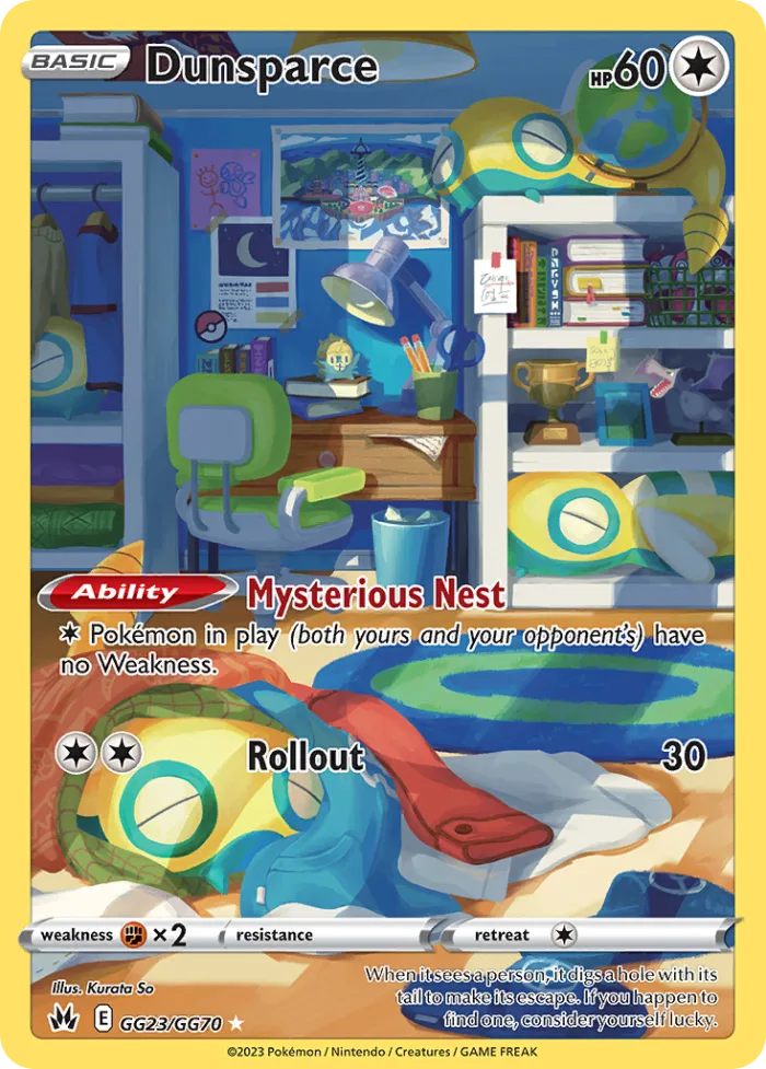 Dunsparce #GG23 Crown Zenith Pokemon card