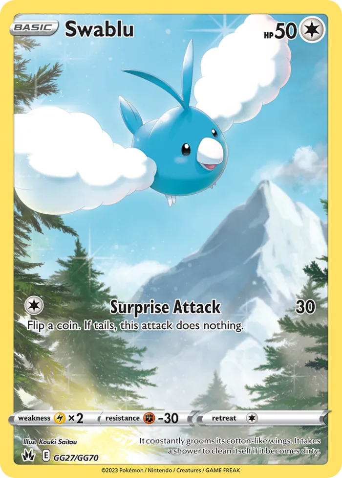 Swablu #GG27 Crown Zenith Pokemon card