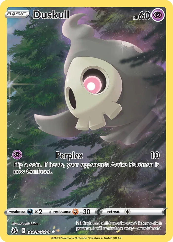 Duskull #GG28 Crown Zenith Pokemon card