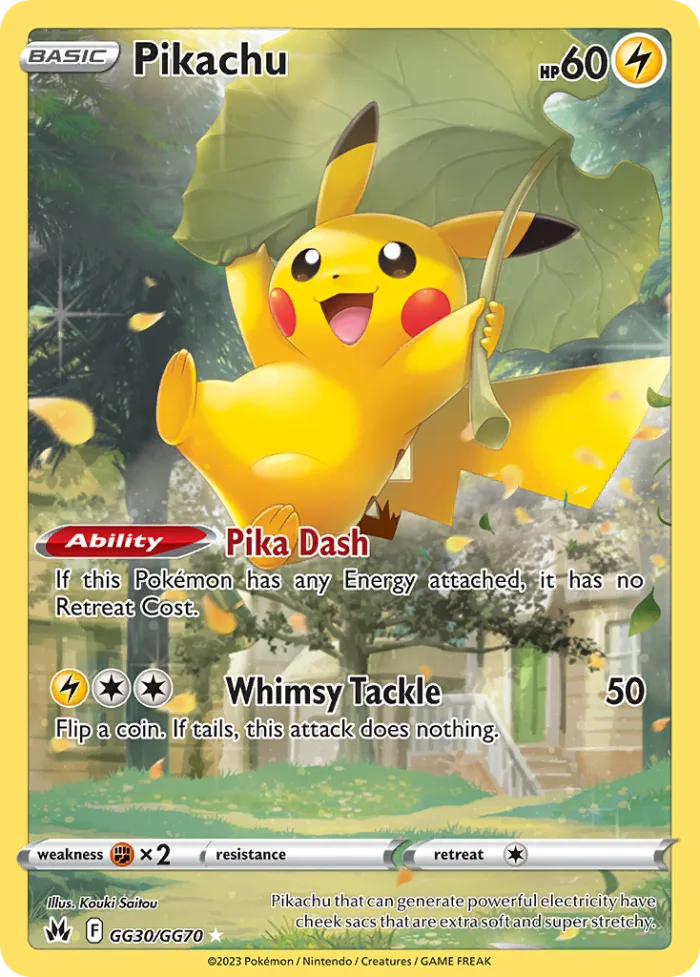 Pikachu #GG30 Crown Zenith Pokemon card