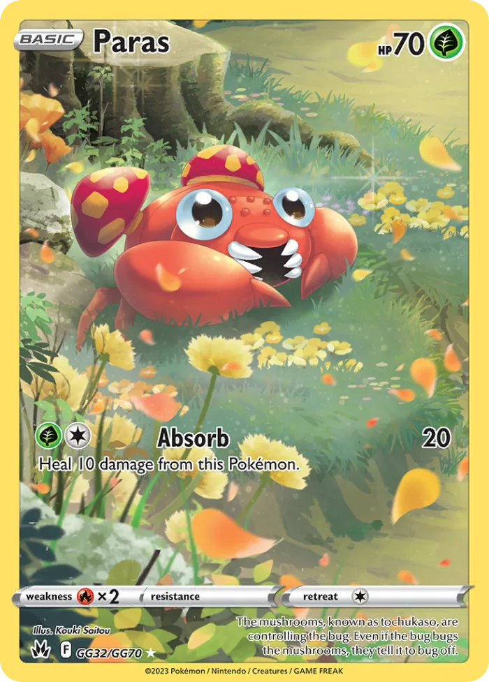 Paras #GG32 Crown Zenith Pokemon card