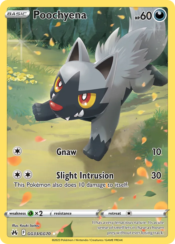 Poochyena #GG33 Crown Zenith Pokemon card