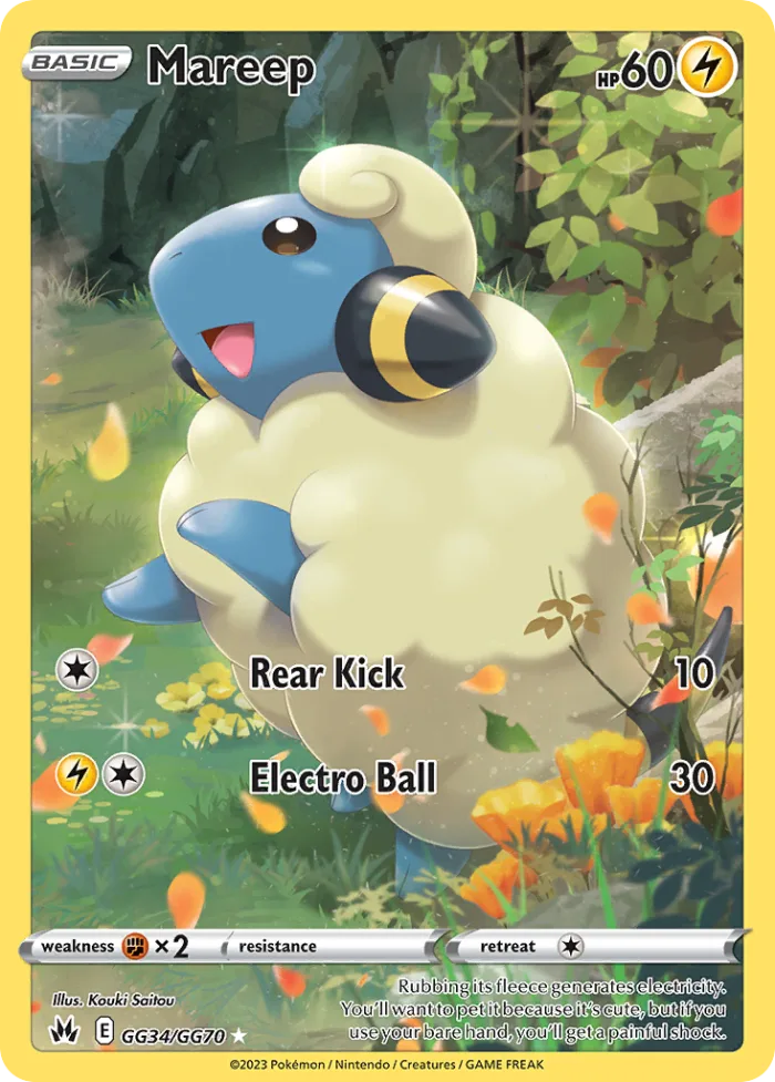 Mareep #GG34 Crown Zenith Pokemon card