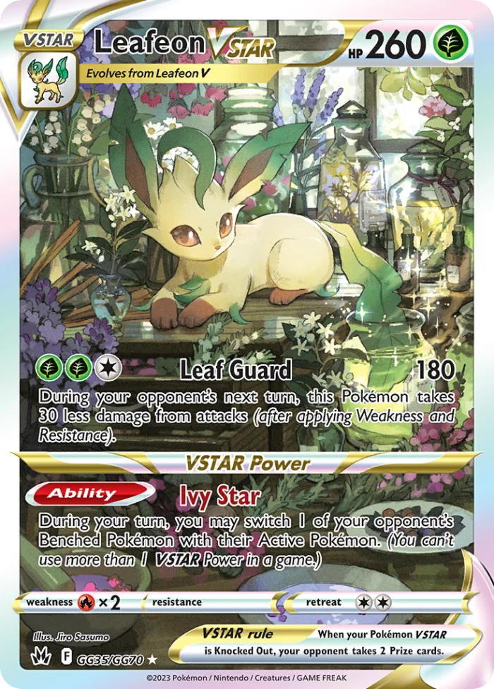 Leafeon VSTAR #GG35 Crown Zenith Pokemon card