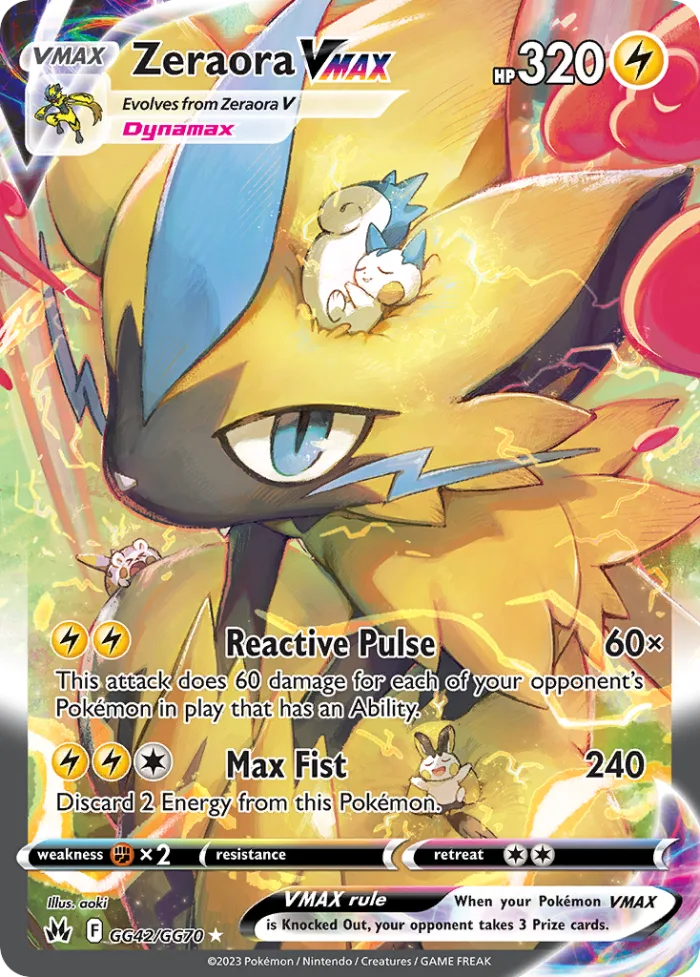 Zeraora VMAX #GG42 Crown Zenith Pokemon card