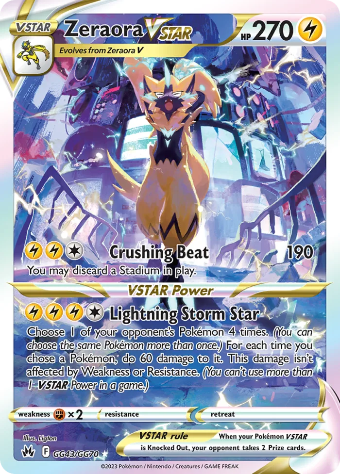 Zeraora VSTAR #GG43 Crown Zenith Pokemon card