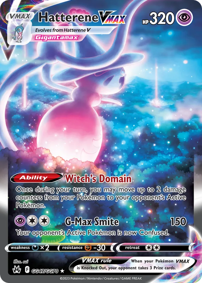 Hatterene VMAX #GG47 Crown Zenith Pokemon card