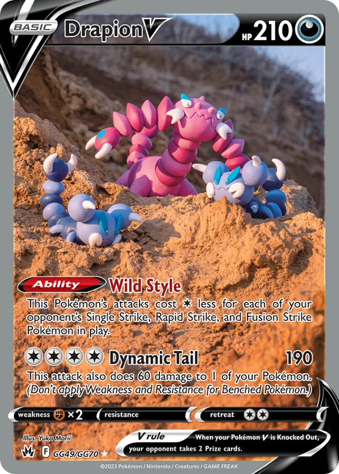 Drapion V #GG49 Crown Zenith Pokemon card