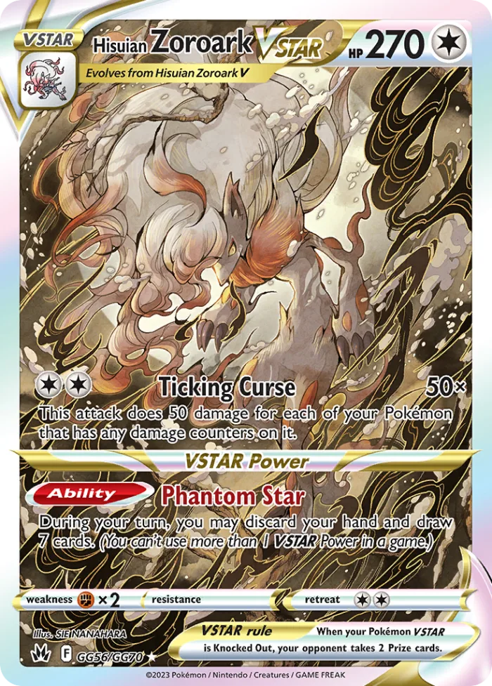 Hisuian Zoroark VSTAR #GG56 Crown Zenith Pokemon card