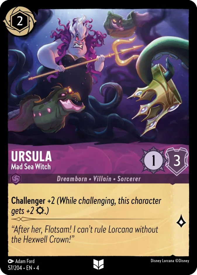 Ursula #57 Ursula's Return Disney Lorcana card