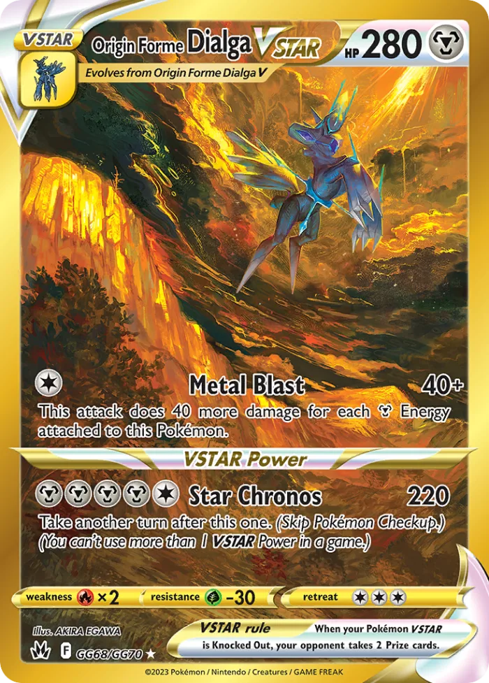 Origin Forme Dialga VSTAR #GG68 Crown Zenith Pokemon card
