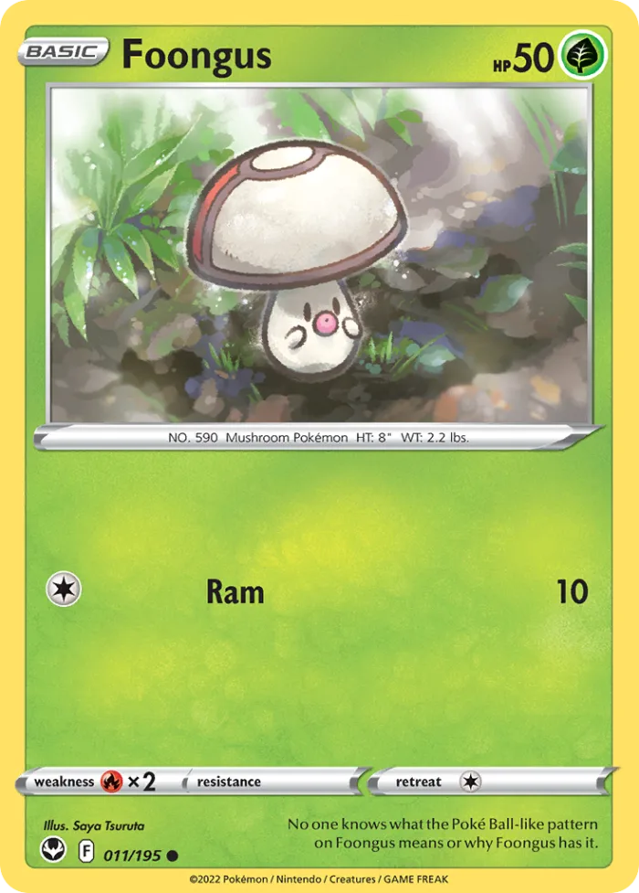 Foongus #11 Silver Tempest Pokemon card