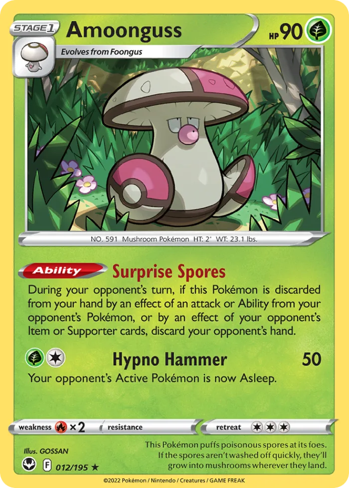 Amoonguss #12 Silver Tempest Pokemon card