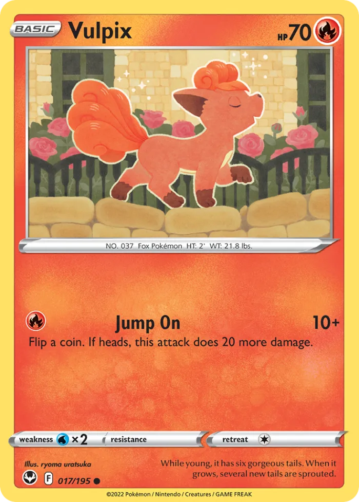 Vulpix #17 Silver Tempest Pokemon card