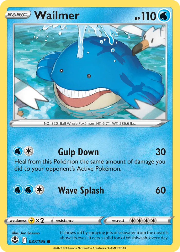 Wailmer #37 Silver Tempest Pokemon card