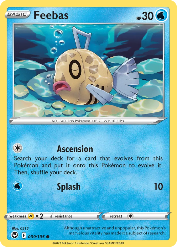 Feebas #39 Silver Tempest Pokemon card
