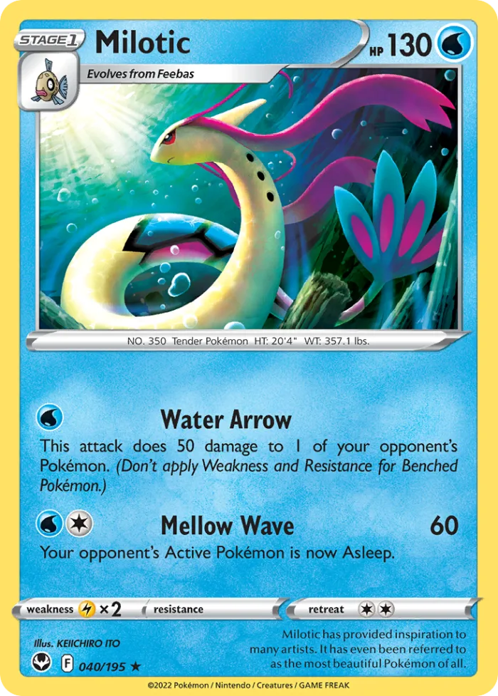 Milotic #40 Silver Tempest Pokemon card