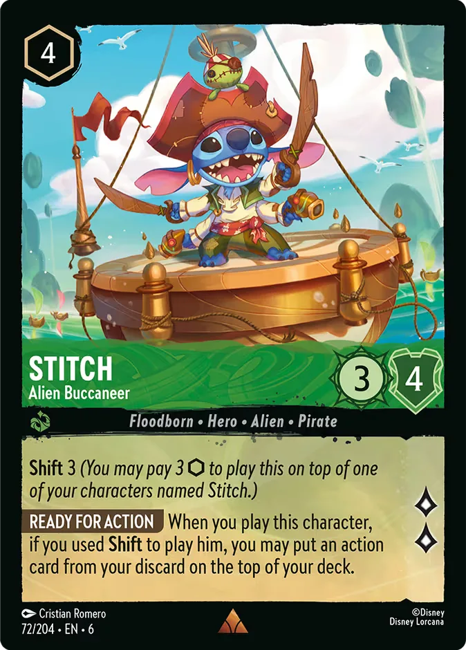 Stitch #72 Azurite Sea Disney Lorcana card