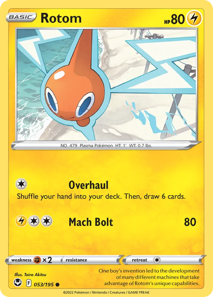Rotom #53 Silver Tempest Pokemon card