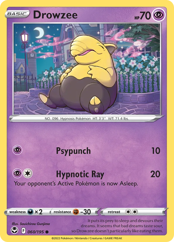 Drowzee #60 Silver Tempest Pokemon card