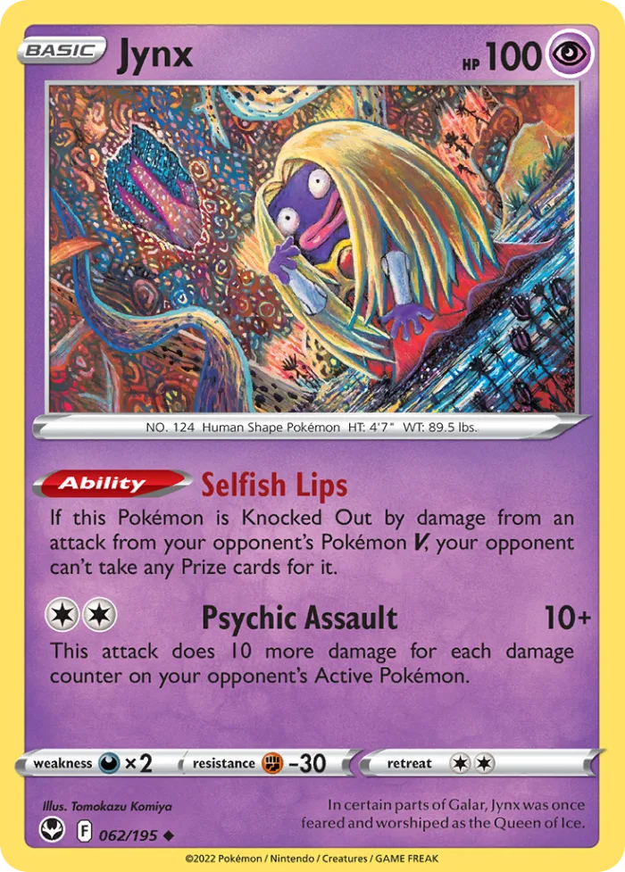 Jynx #62 Silver Tempest Pokemon card