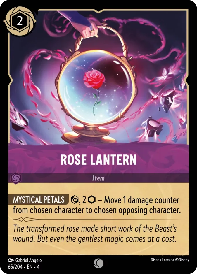 Rose Lantern #65 Ursula's Return Disney Lorcana card