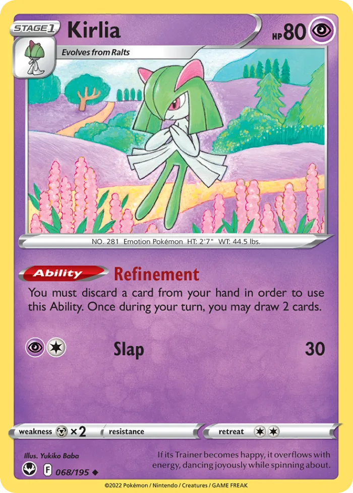 Kirlia #68 Silver Tempest Pokemon card