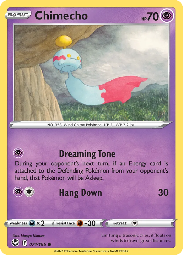Chimecho #74 Silver Tempest Pokemon card