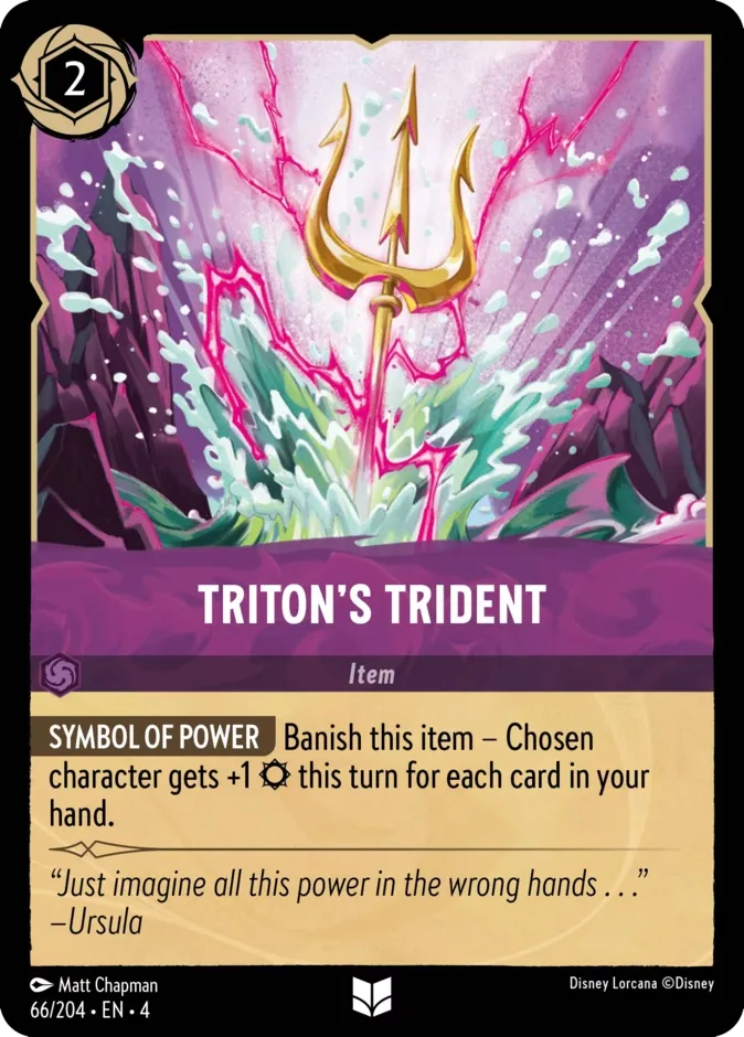 Triton's Trident #66 Ursula's Return Disney Lorcana card