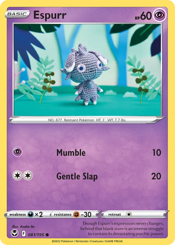 Espurr #81 Silver Tempest Pokemon card