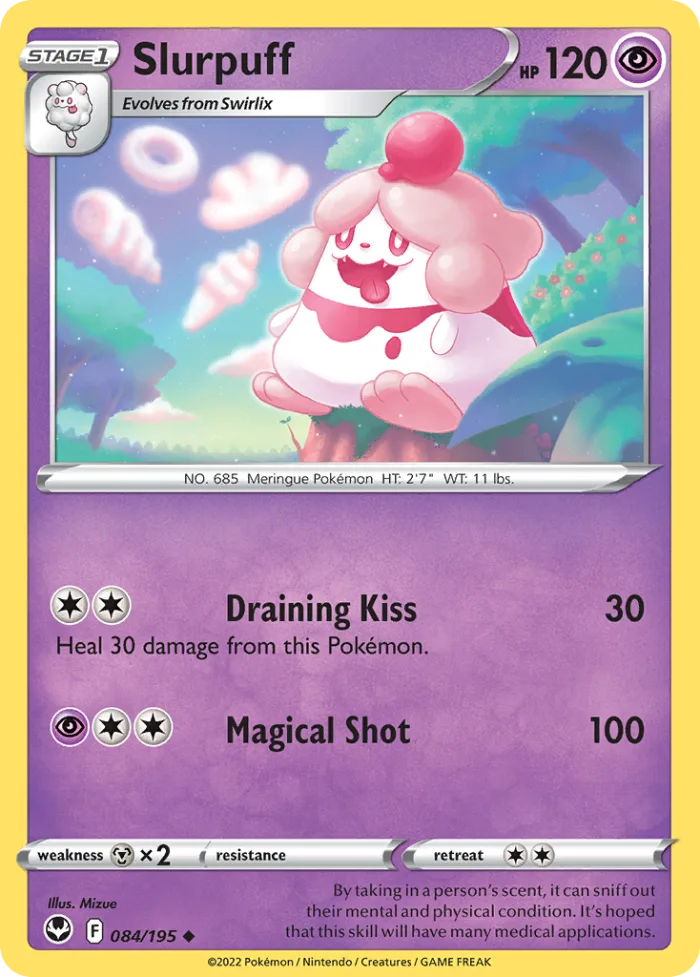 Slurpuff #84 Silver Tempest Pokemon card