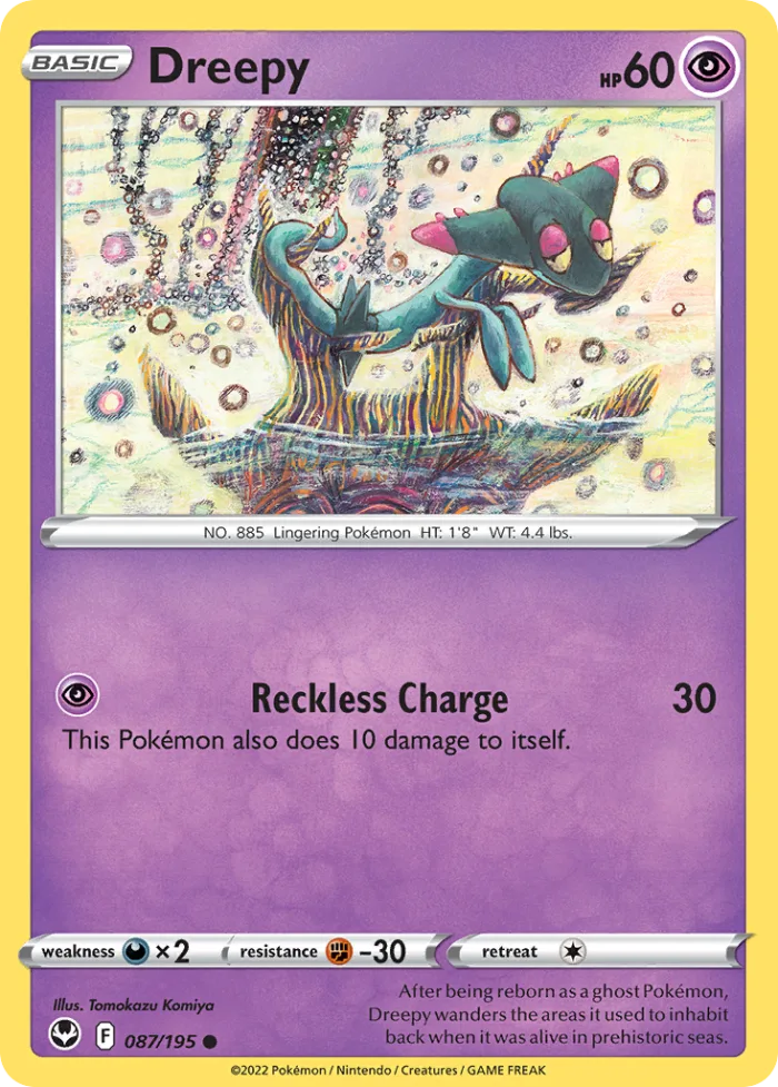 Dreepy #87 Silver Tempest Pokemon card