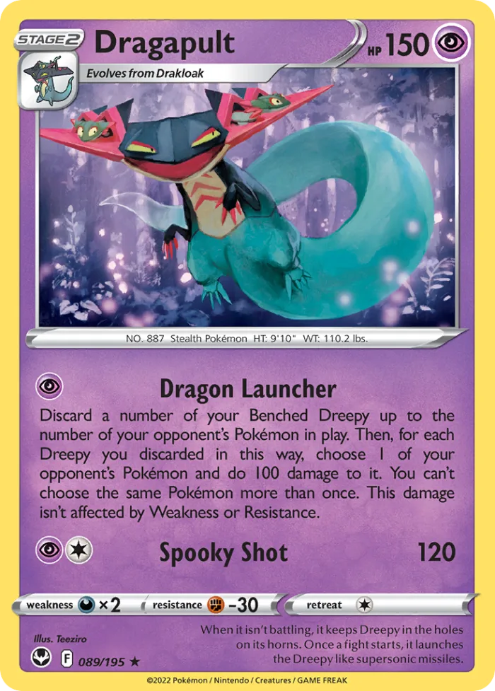 Dragapult #89 Silver Tempest Pokemon card