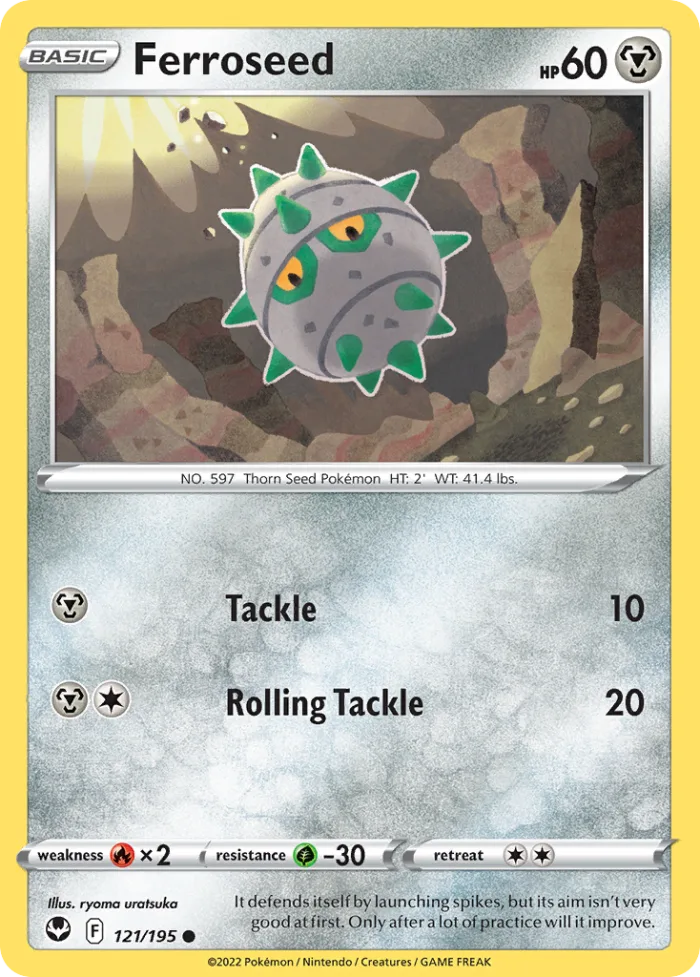 Ferroseed #121 Silver Tempest Pokemon card