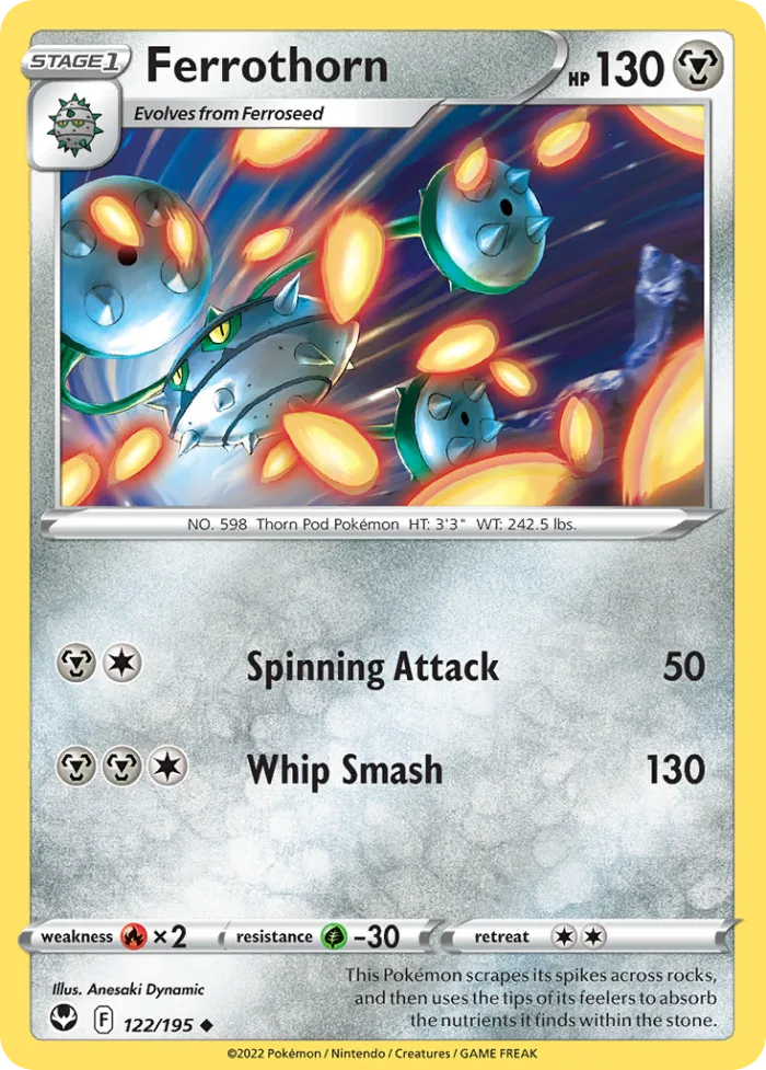 Ferrothorn #122 Silver Tempest Pokemon card