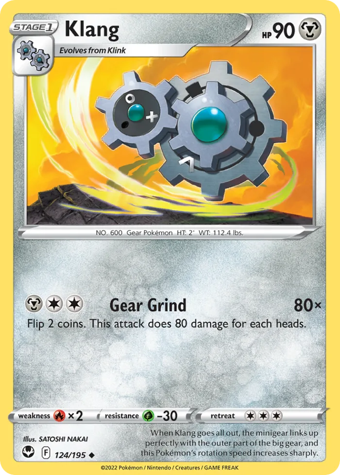 Klang #124 Silver Tempest Pokemon card