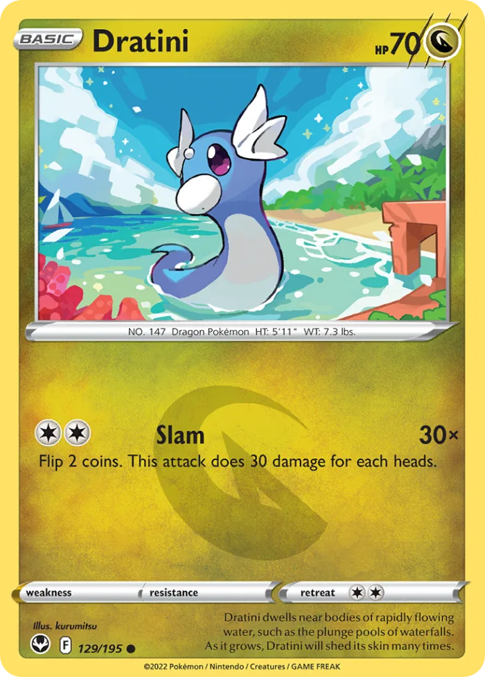 Dratini #129 Silver Tempest Pokemon card